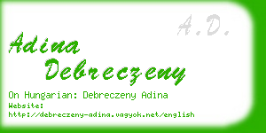 adina debreczeny business card